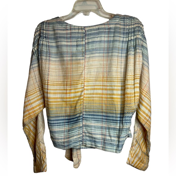 NWT Free People Maldives Wrap Top in Misty Combo. Sz M Ptp 24” - Picture 9 of 12